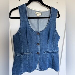 Madewell Blue Denim Tank Top
